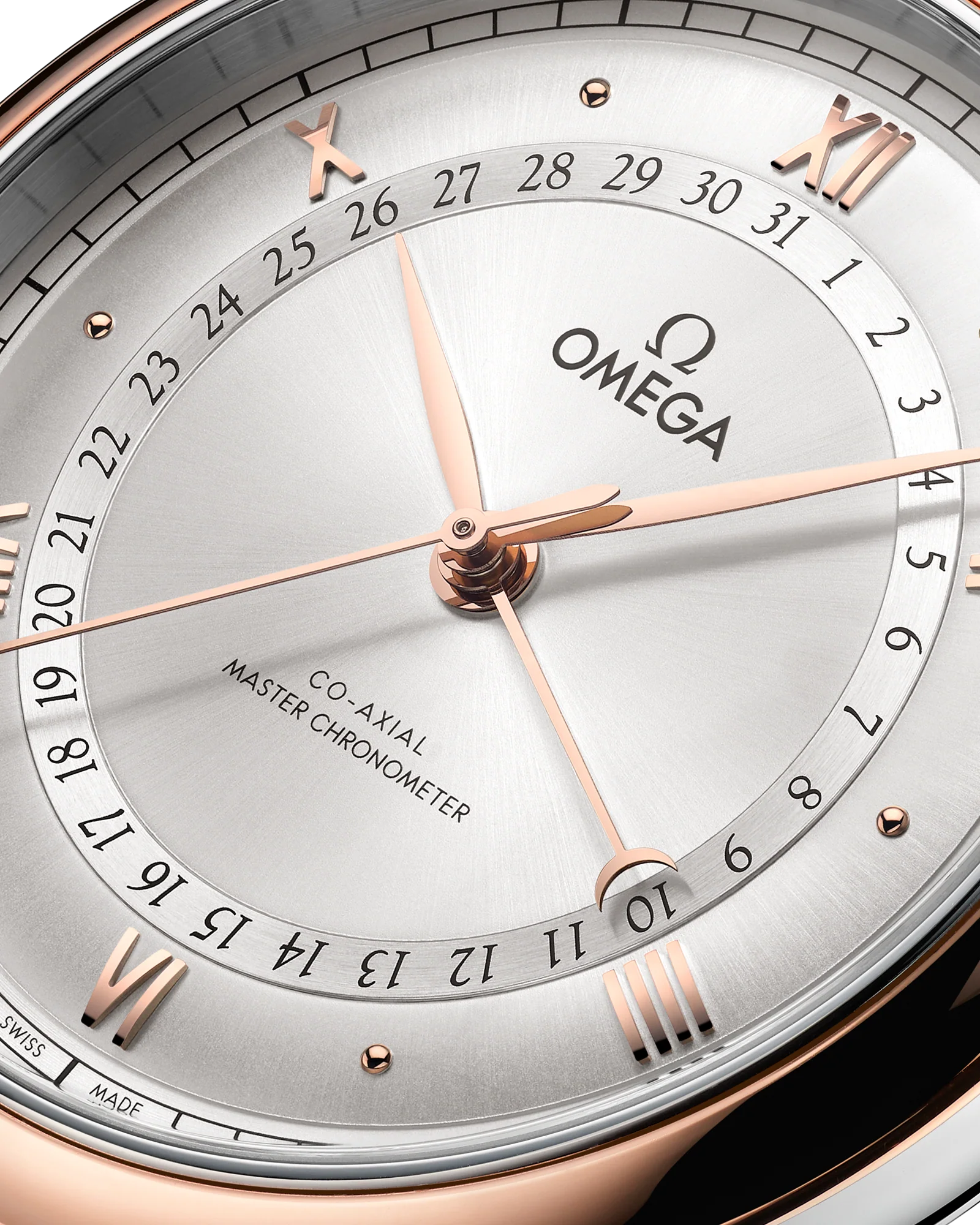 OMEGA 434.23.42.22.02.001 DE VILLE PRESTIGE 42 mm, steel ‑ Sedna™ gold on alligator - Image 4