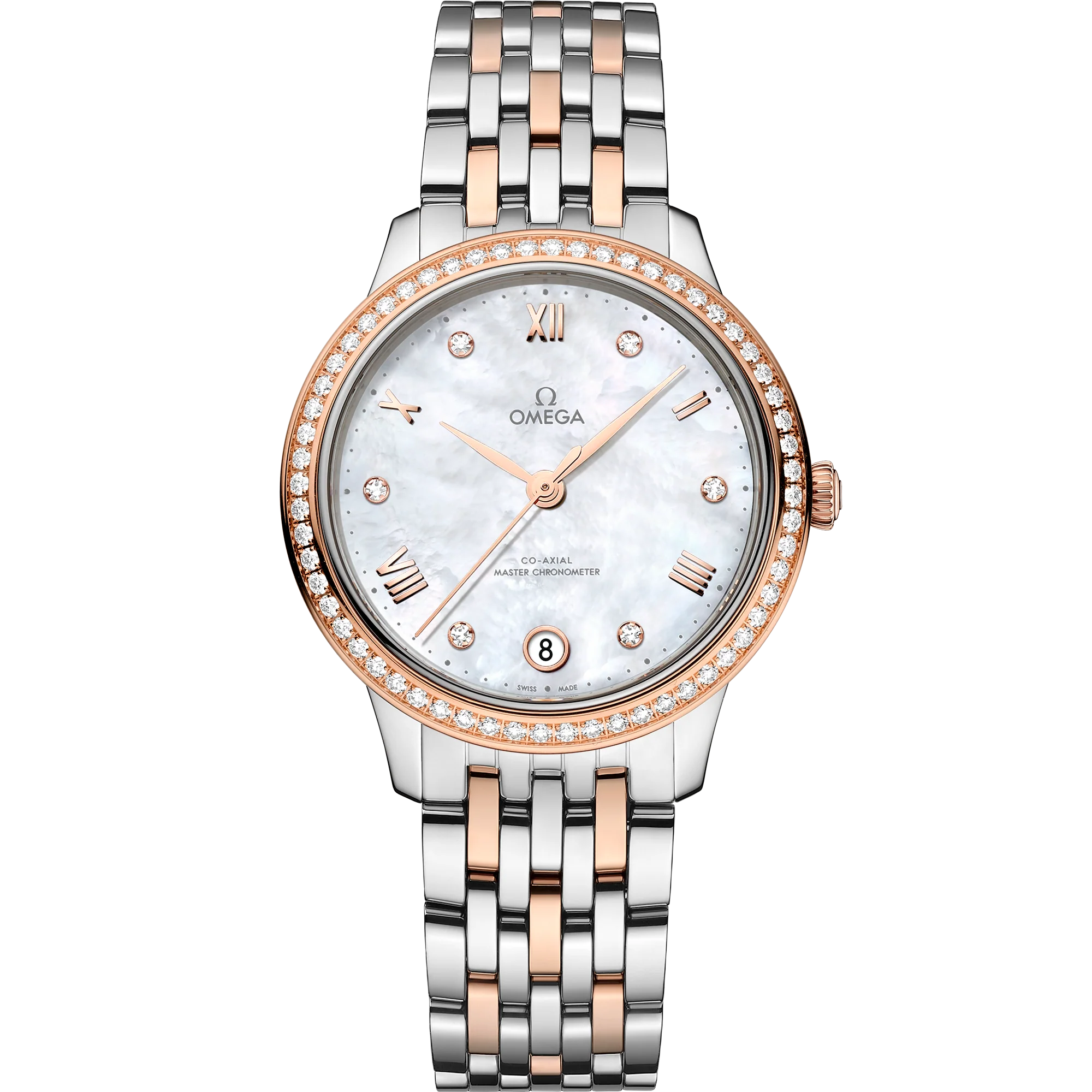 OMEGA 434.25.34.20.55.001 DE VILLE PRESTIGE 34 mm, steel ‑ Sedna™ gold on steel ‑ Sedn