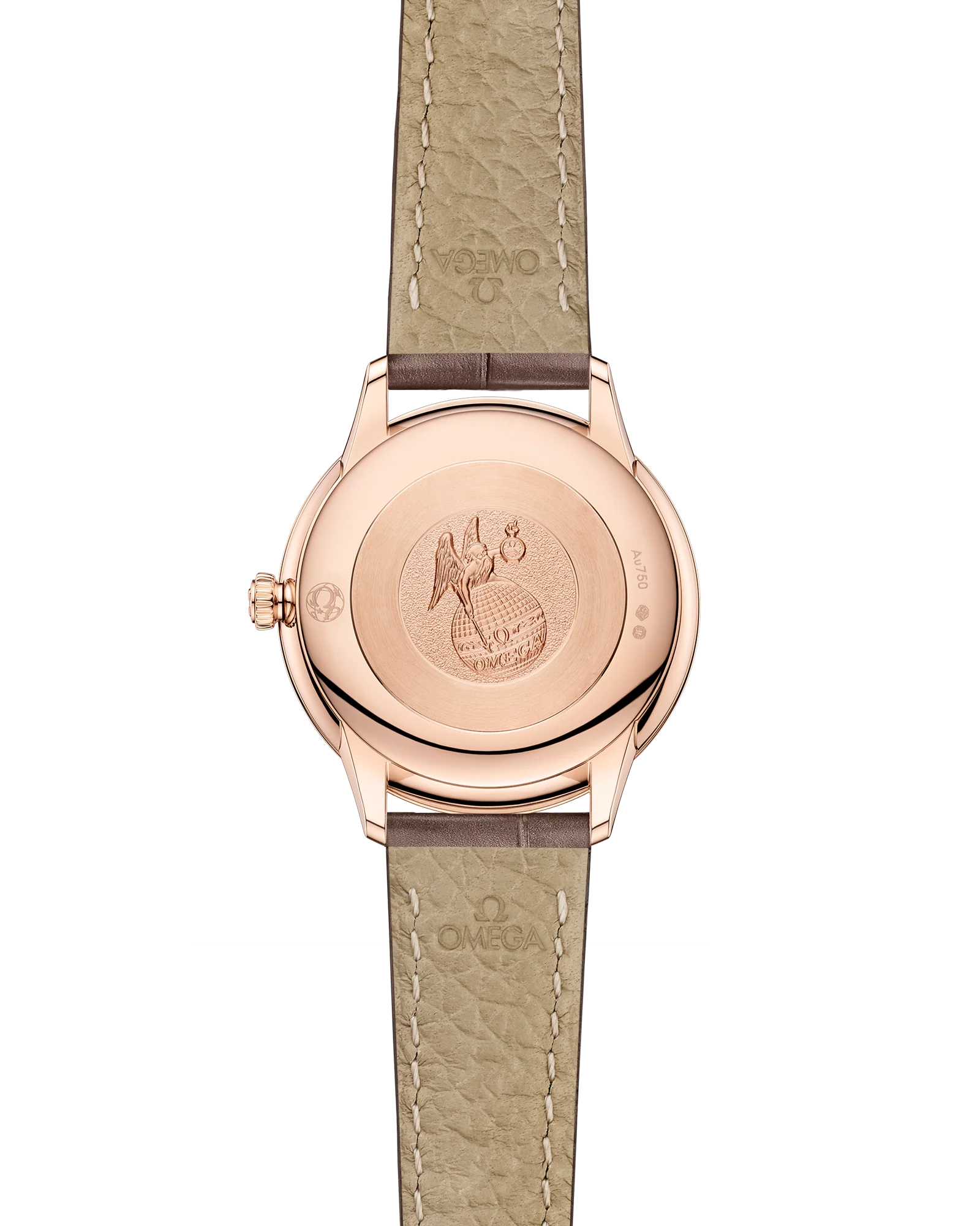 OMEGA 434.53.28.60.55.001 DE VILLE PRESTIGE 27.5 mm, Sedna™ gold on leather strap - Image 2