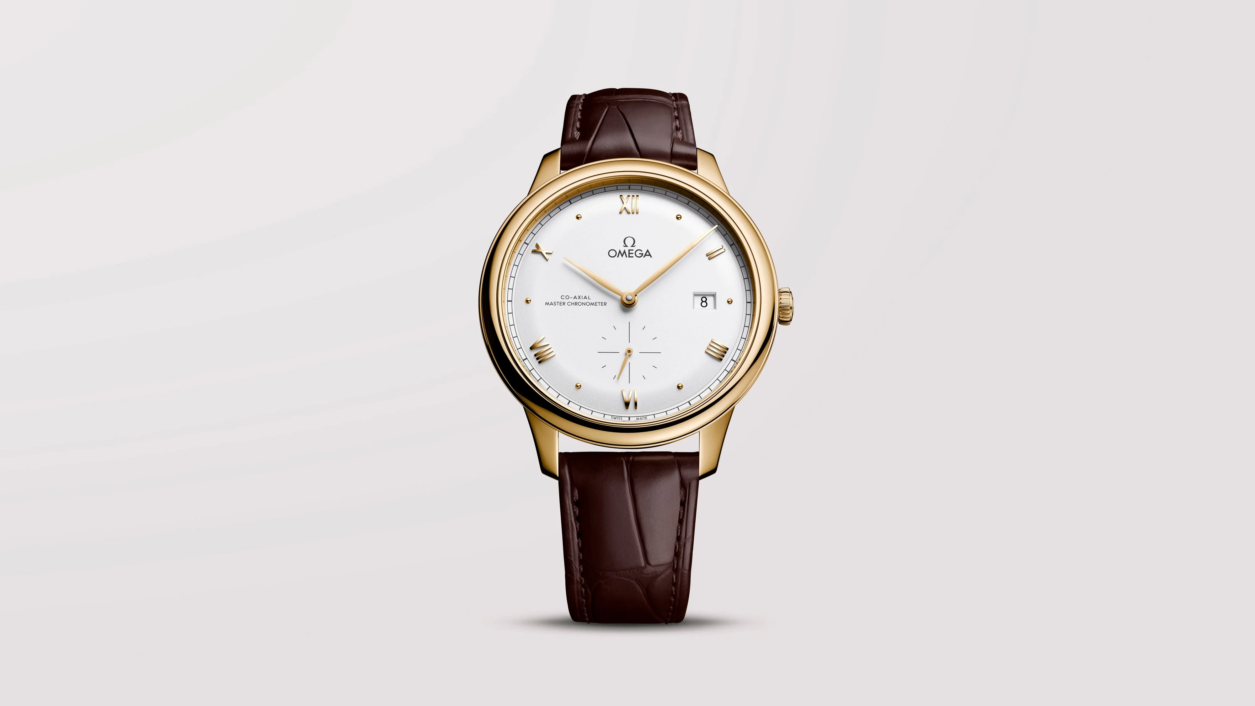OMEGA 434.53.41.20.02.001 DE VILLE PRESTIGE 41 mm, yellow gold on leather st - Image 5