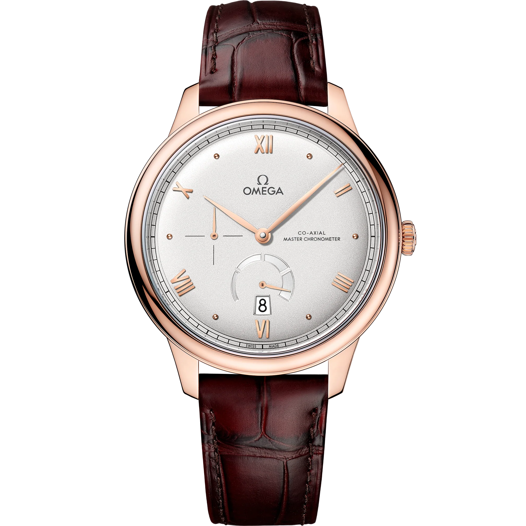 OMEGA 434.53.41.21.02.001 DE VILLE PRESTIGE 41 mm, Sedna™ gold on leather strap
