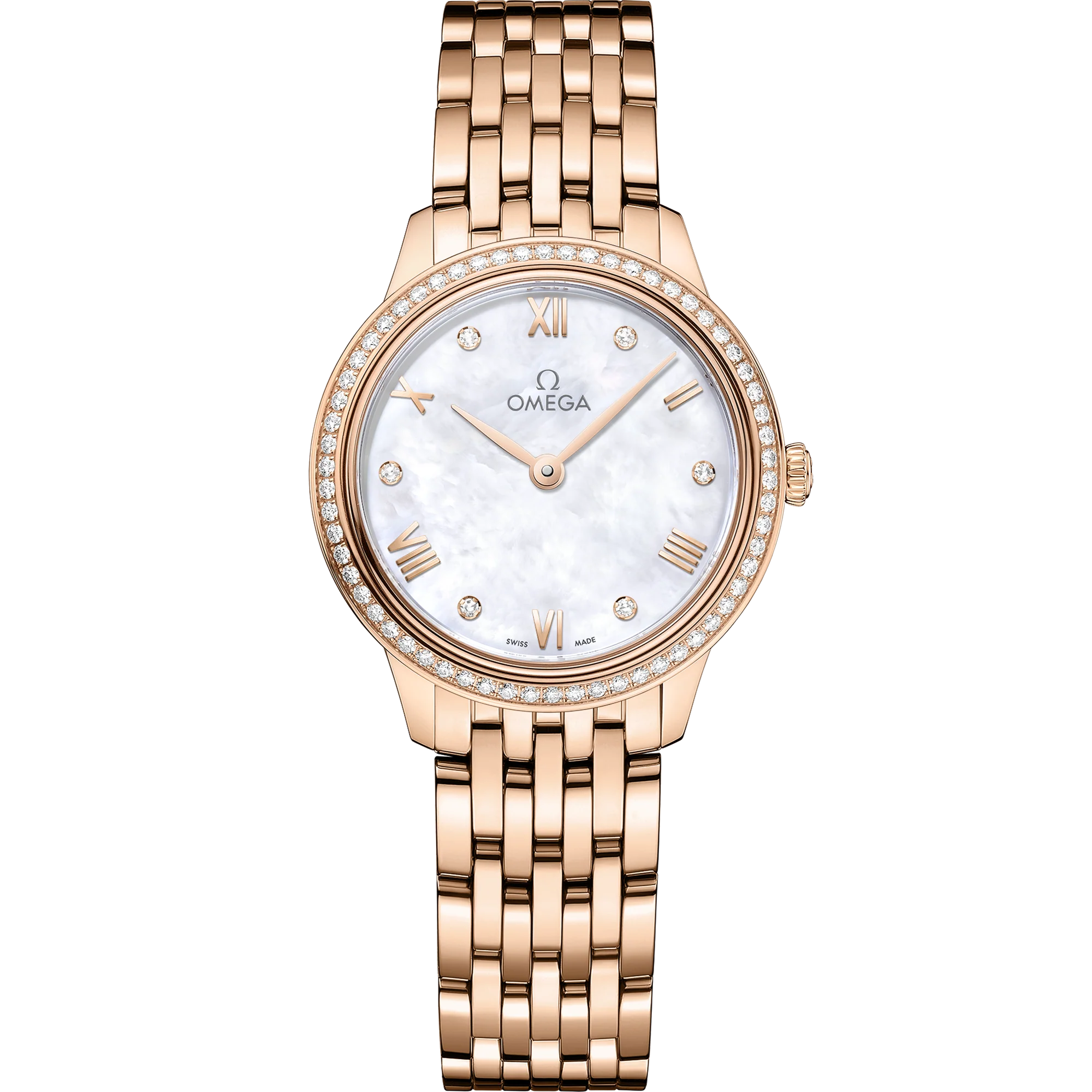 OMEGA 434.55.28.60.55.001 DE VILLE PRESTIGE 27.5 mm, Sedna™ gold on Sedna™ gold