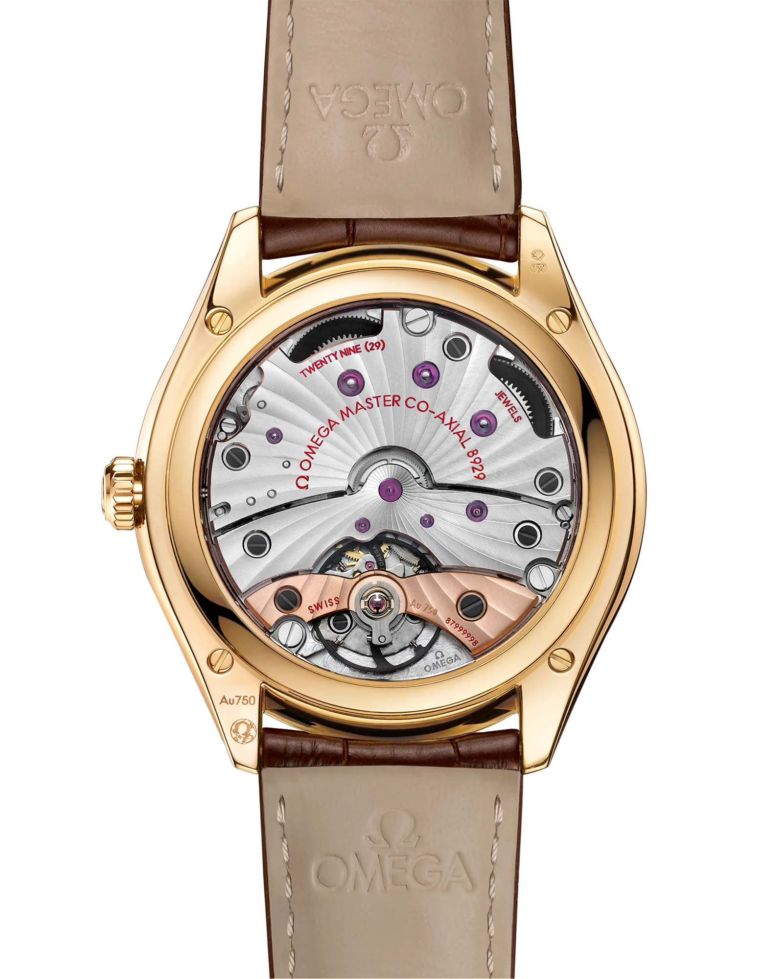 OMEGA 435.53.40.21.09.001 DE VILLE TRÉSOR 40 mm, yellow gold on leather strap - Image 2