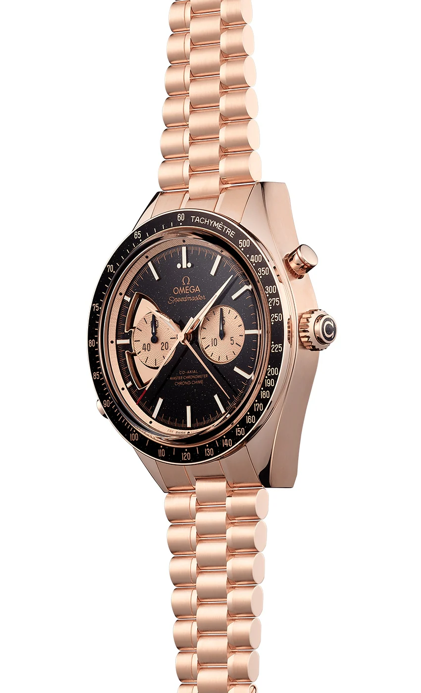 OMEGA 522.50.45.52.03.001 SPEEDMASTER CHRONO CHIME 45 mm, Sedna™ gold on Sedna™ gold - Image 10