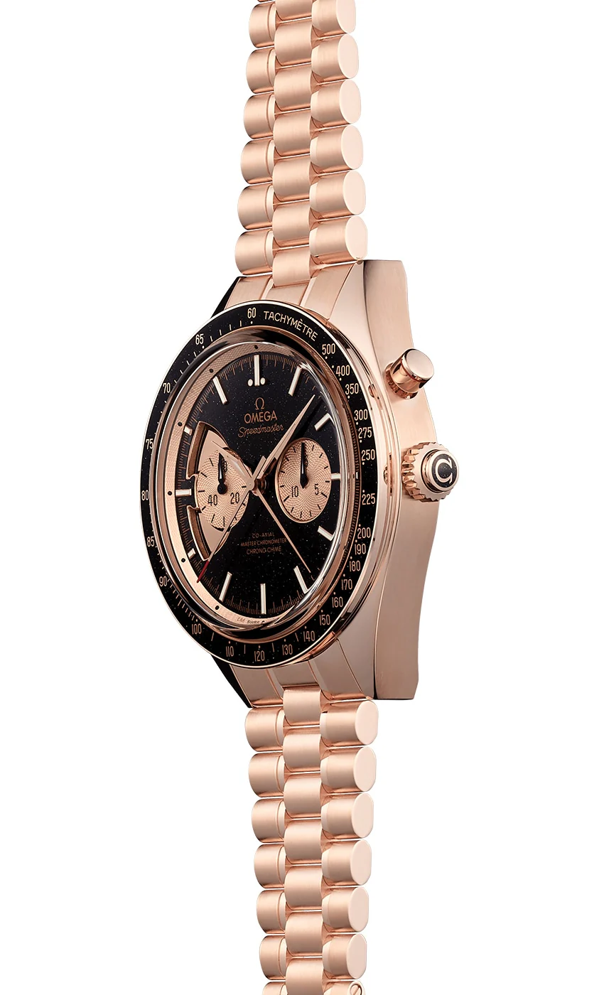 OMEGA 522.50.45.52.03.001 SPEEDMASTER CHRONO CHIME 45 mm, Sedna™ gold on Sedna™ gold - Image 11
