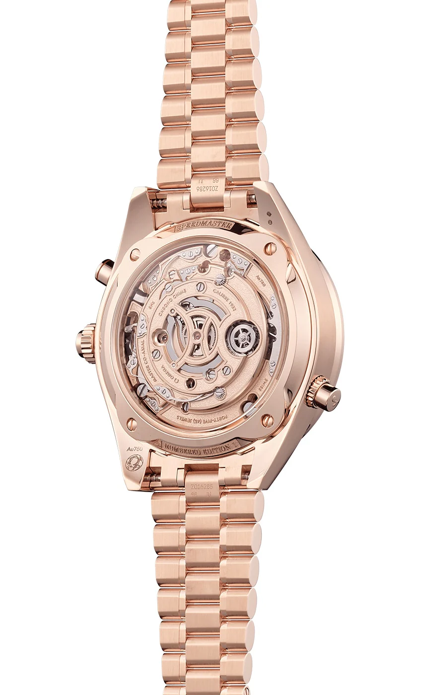 OMEGA 522.50.45.52.03.001 SPEEDMASTER CHRONO CHIME 45 mm, Sedna™ gold on Sedna™ gold - Image 27