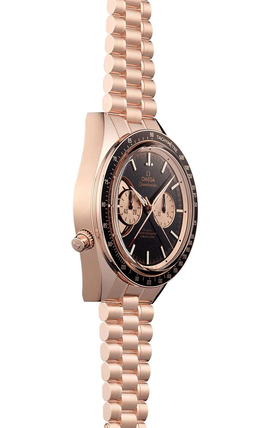 OMEGA 522.50.45.52.03.001 SPEEDMASTER CHRONO CHIME 45 mm, Sedna™ gold on Sedna™ gold - Image 37