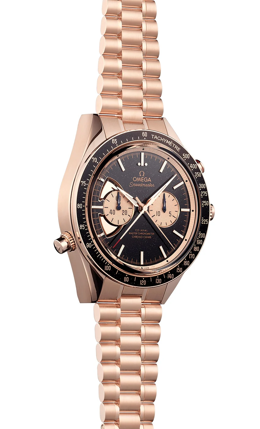 OMEGA 522.50.45.52.03.001 SPEEDMASTER CHRONO CHIME 45 mm, Sedna™ gold on Sedna™ gold - Image 39