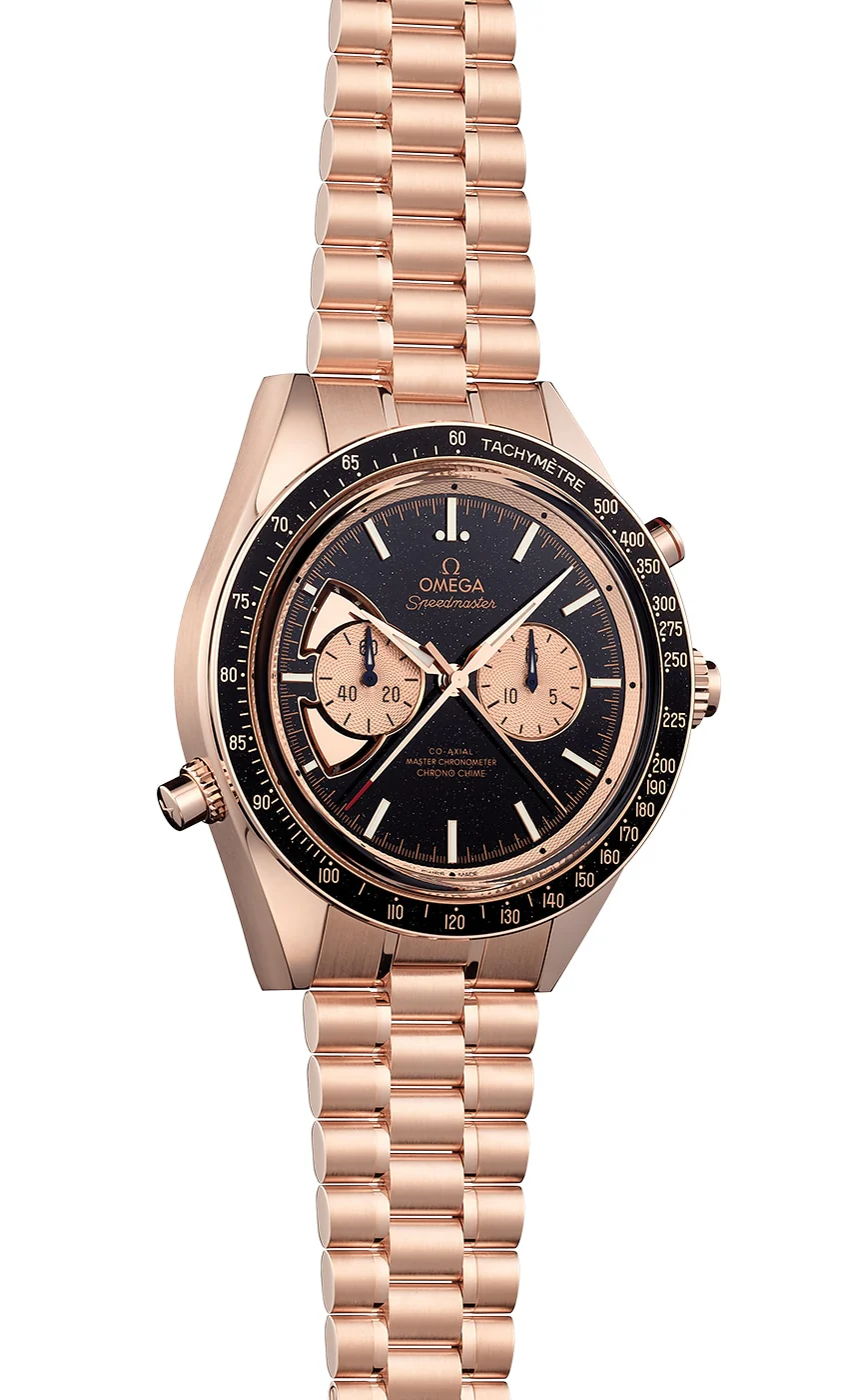 OMEGA 522.50.45.52.03.001 SPEEDMASTER CHRONO CHIME 45 mm, Sedna™ gold on Sedna™ gold - Image 40