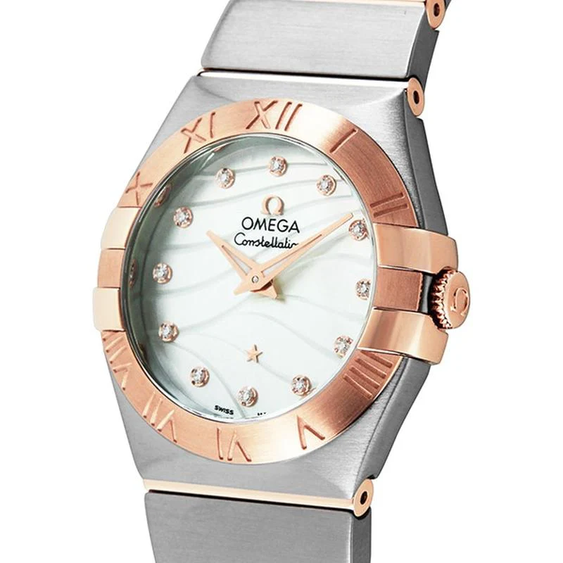 OMEGA Constellation Quartz Ladies Watch 123.20.27.60.55.006 - White Pearl - Steel/Red Gold - 27mm - Image 2