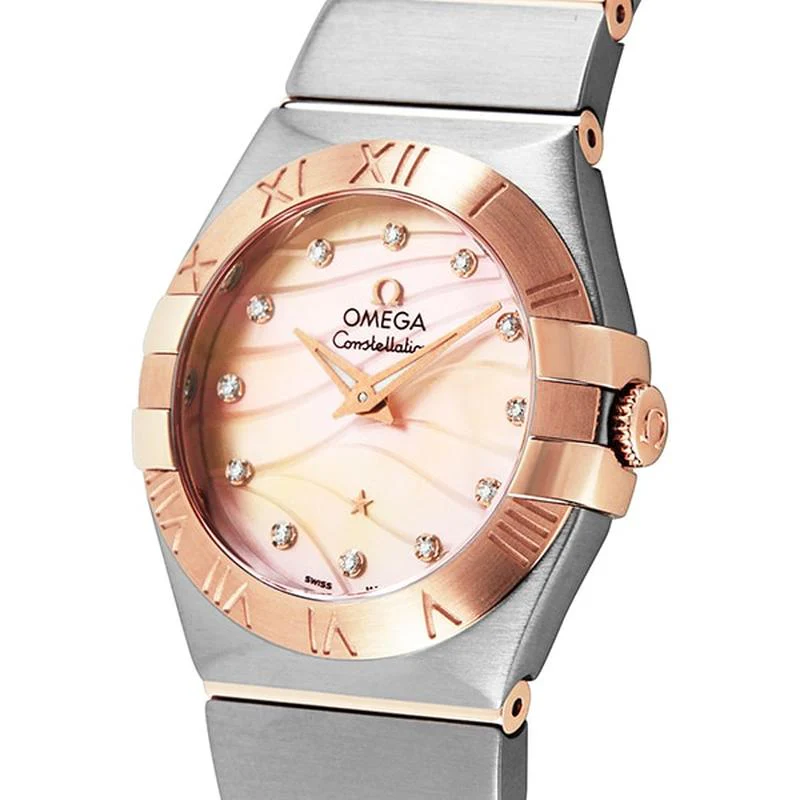 Omega Constellation Quartz Ladies' Watch with Metal Bracelet, Parallel Import, 5-Year Warranty, Model Number: 123.20.27.60.57.002 - Image 2