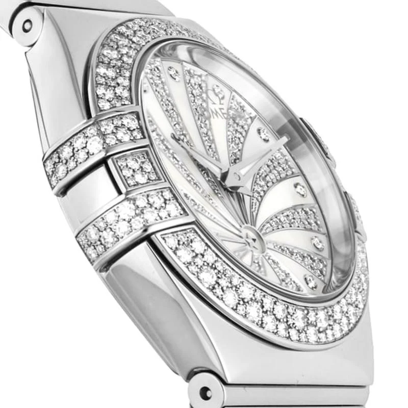 Omega Constellation Quartz Ladies' Watch with Metal Bracelet, Parallel Import, 5-Year Warranty, Model Number: 123.55.27.60.55.014 - Image 3