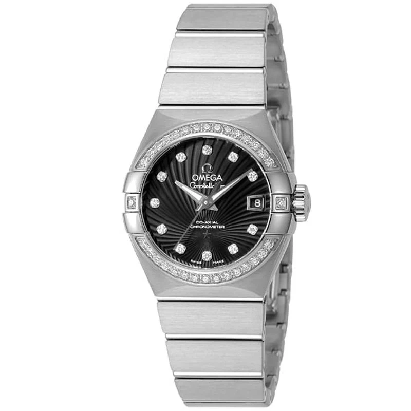 Omega Ladies Omega Constellation CO-AXIAL Black Parallel Import 5-Year Warranty 123.15.27.20.51.001