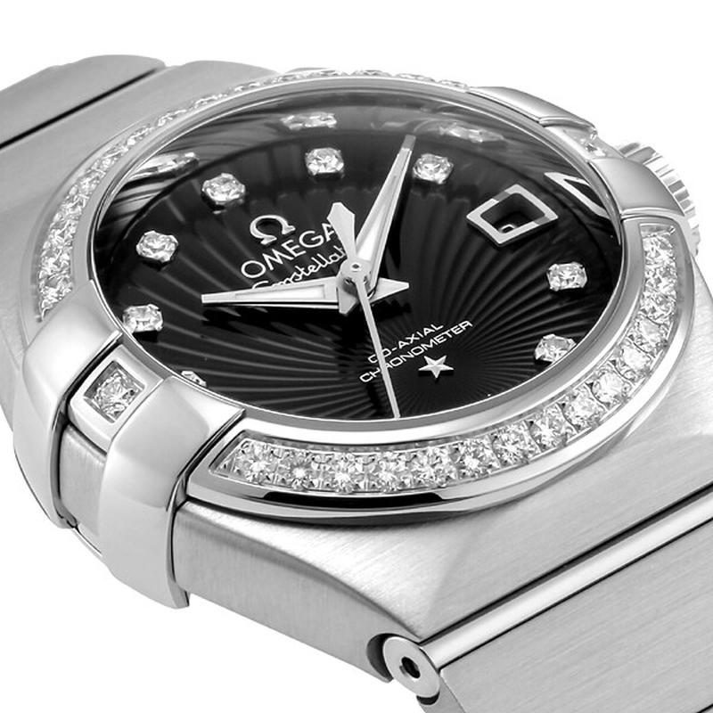Omega Ladies Omega Constellation CO-AXIAL Black Parallel Import 5-Year Warranty 123.15.27.20.51.001 - Image 2