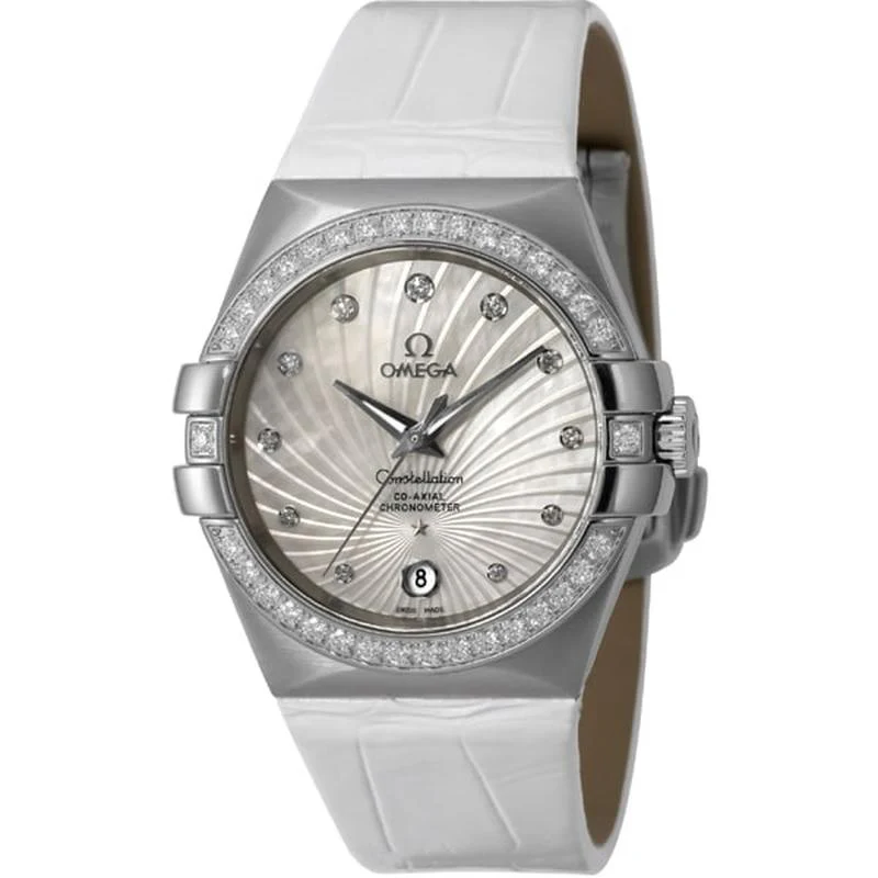 Omega Ladies Omega Constellation CO-AXIAL White Pearl Parallel Import 5-Year Warranty 123.18.35.20.55.001
