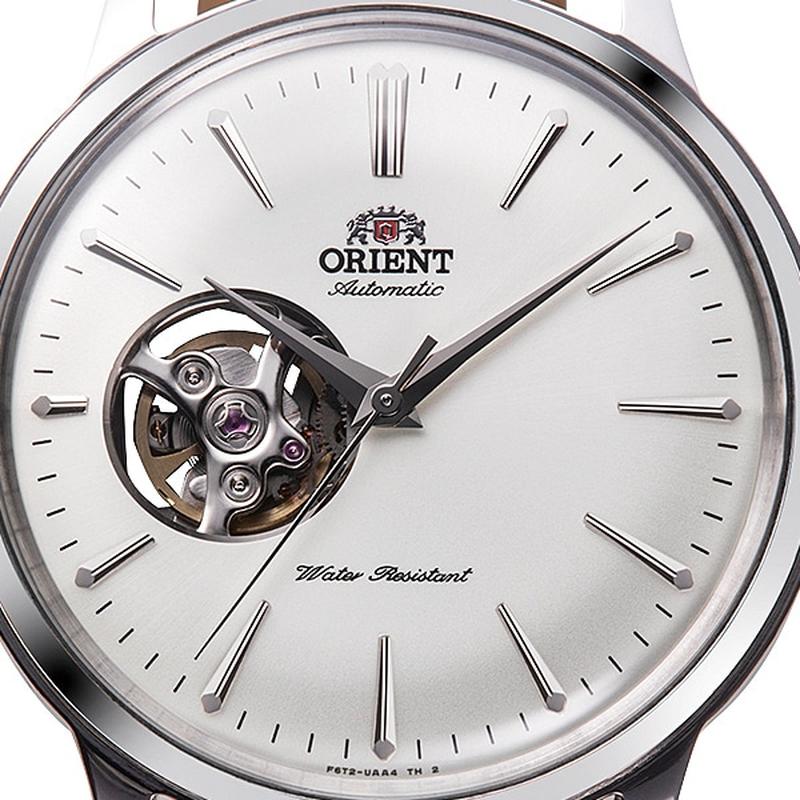 ORIENT Classic Bambino Semi-Skeleton Mechanical Leather Men's Watch RN-AG0005S - Image 3
