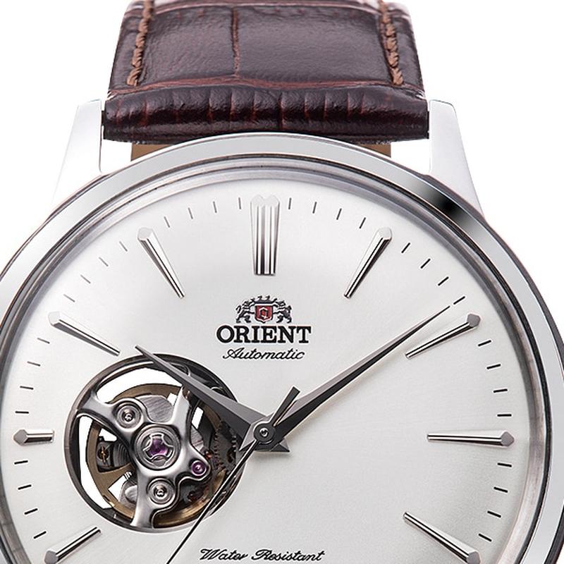 ORIENT Classic Bambino Semi-Skeleton Mechanical Leather Men's Watch RN-AG0005S - Image 4