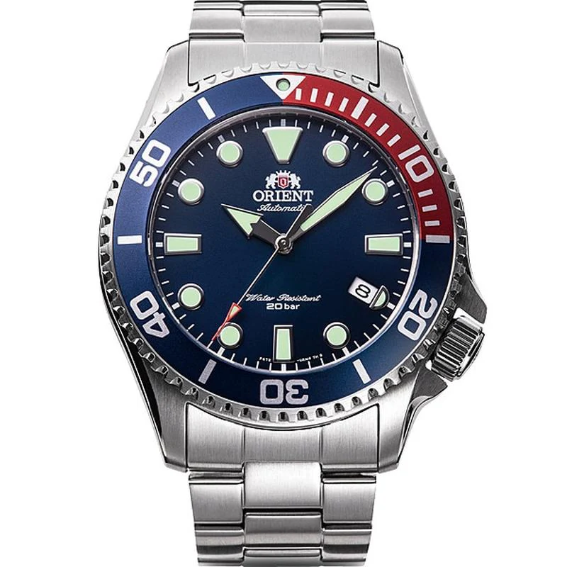 Orient Men's Automatic Diver Style Sport Watch with Metal Band RN-AC0K03L