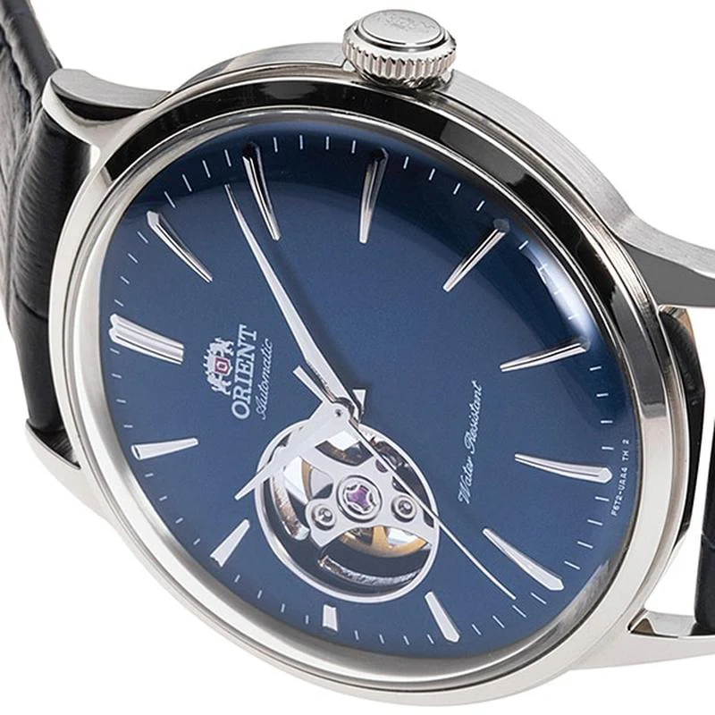 ORIENT Men's Classic Bambino Semi-Skeleton Mechanical Leather Watch RN-AG0008L - Image 2