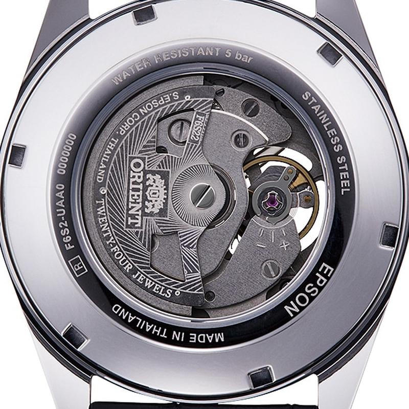 ORIENT Men's Contemporary Semi-Skeleton Mechanical Leather Watch RN-AR0003S - Image 3