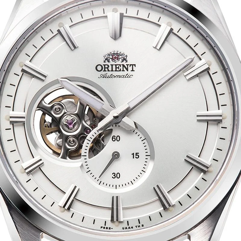 ORIENT Men's Contemporary Semi-Skeleton Mechanical Leather Watch RN-AR0003S - Image 5