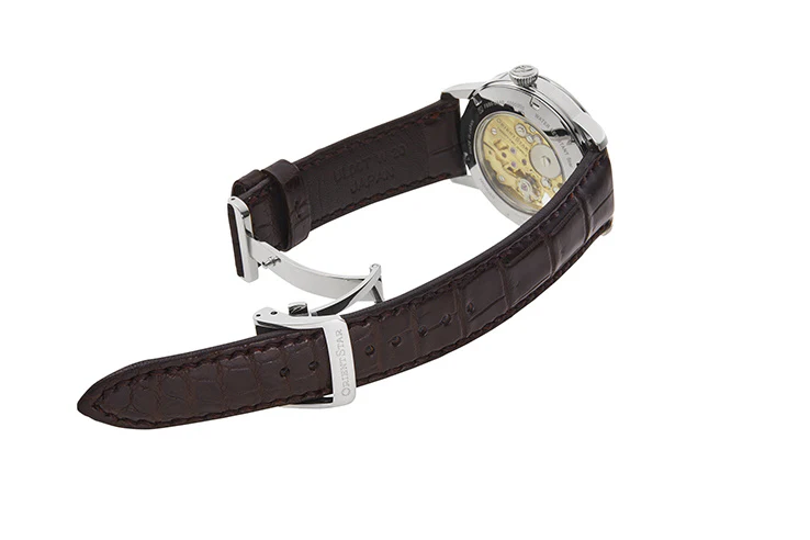 Orient Men's ORIENT STAR Classic M45 F8 Skeleton Hand-Winding Watch, 70th Anniversary Edition Mechanical, Genuine Alligator Leather Band, RK-AZ0001S - Image 6