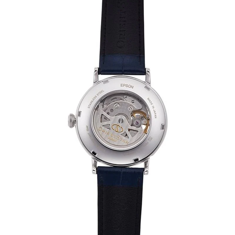 Orient Men's Orient Star Classic Semi Skeleton Automatic Leather Band Watch RK-AV0003S - Image 3