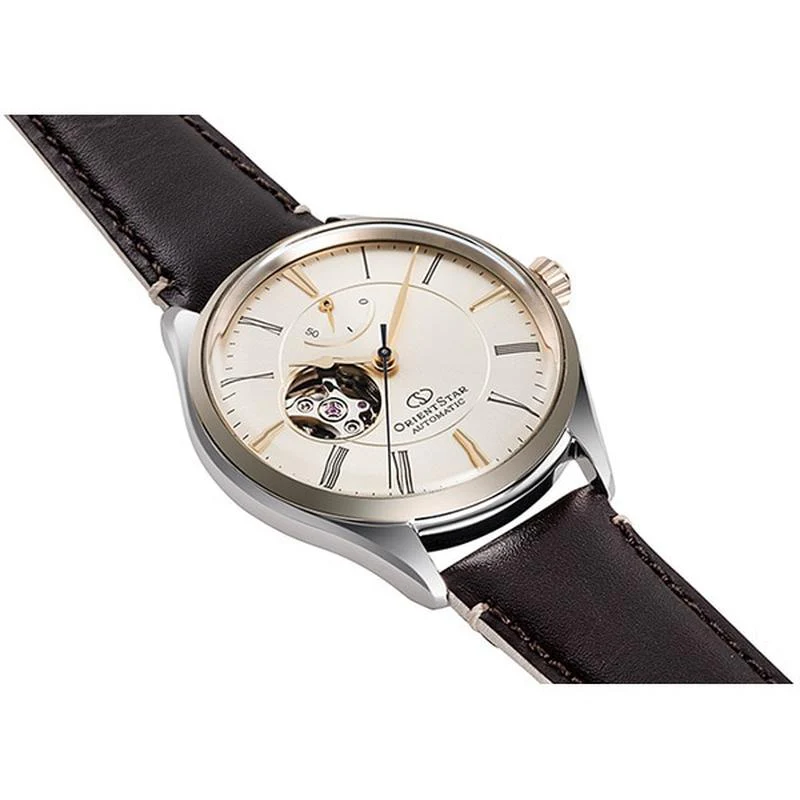 Orient Men's Orient Star Classic Semi Skeleton Mechanical Automatic Leather Band Watch RK-AT0201G - Image 2