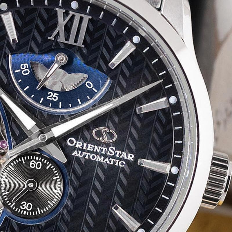 Orient Men's Orient Star Contemporary Layered Skeleton Automatic Stainless Steel Watch RK-AV0B03B - Image 4