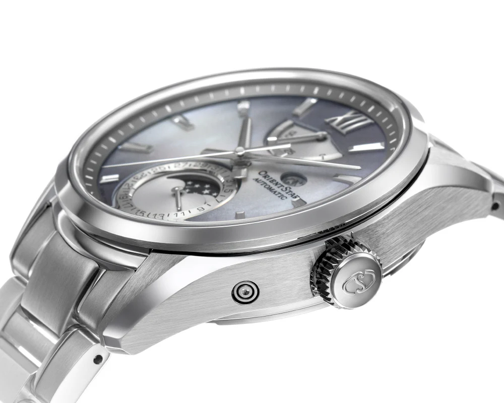 Orient Men's ORIENT STAR Contemporary M34 F7 Mechanical Moon Phase Limited Edition Automatic Stainless Steel Watch with Alternate Leather Band RK-AY0201A