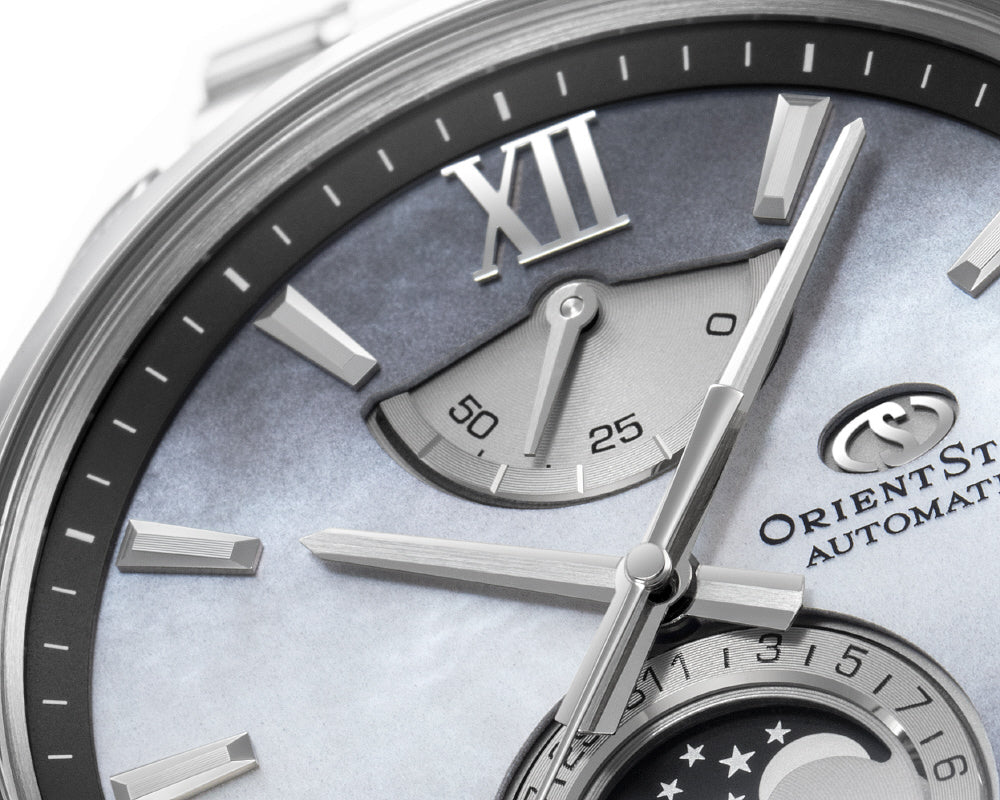 Orient Men's ORIENT STAR Contemporary M34 F7 Mechanical Moon Phase Limited Edition Automatic Stainless Steel Watch with Alternate Leather Band RK-AY0201A - Image 11