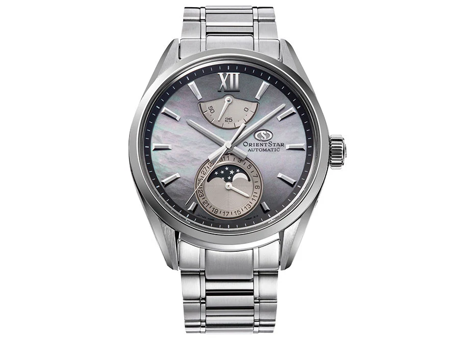 Orient Men's ORIENT STAR Contemporary M34 F7 Mechanical Moon Phase Limited Edition Automatic Stainless Steel Watch with Alternate Leather Band RK-AY0201A - Image 12
