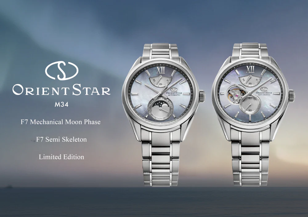 Orient Men's ORIENT STAR Contemporary M34 F7 Mechanical Moon Phase Limited Edition Automatic Stainless Steel Watch with Alternate Leather Band RK-AY0201A - Image 5