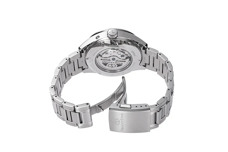 Orient Men's ORIENT STAR Contemporary M34 F7 Mechanical Moon Phase Limited Edition Automatic Stainless Steel Watch with Alternate Leather Band RK-AY0201A - Image 8