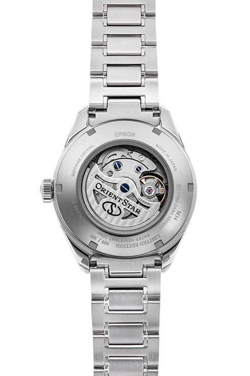 Orient Men's ORIENT STAR Contemporary M34 F7 Mechanical Moon Phase Limited Edition Automatic Stainless Steel Watch with Alternate Leather Band RK-AY0201A - Image 9