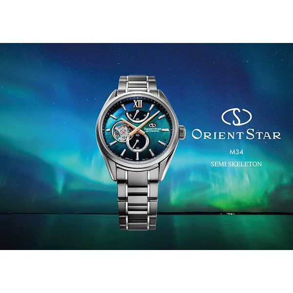 Orient Men's ORIENT STAR Contemporary M34 F7 Semi Skeleton Automatic Mechanical Stainless Steel Watch RK-BY0001A - Image 2