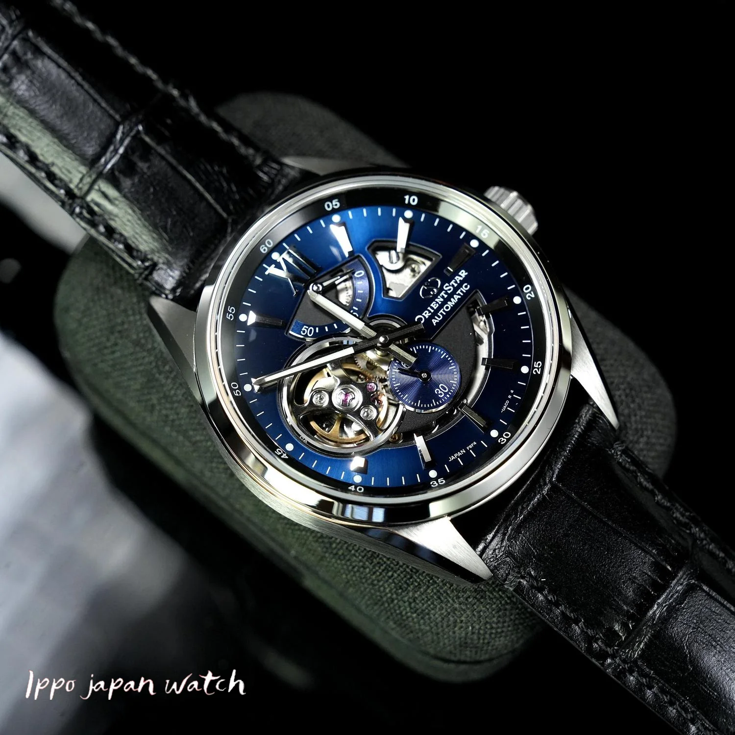 Orient Men's Orient Star Contemporary Modern Skeleton Automatic Leather Band Watch RK-AV0006L - Image 2