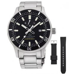 Orient Men's ORIENT STAR Sports DIVER 200m Waterproof Professional Diver Model Automatic Watch with Metal and Silicone Bands RK-AU0309B - Image 3