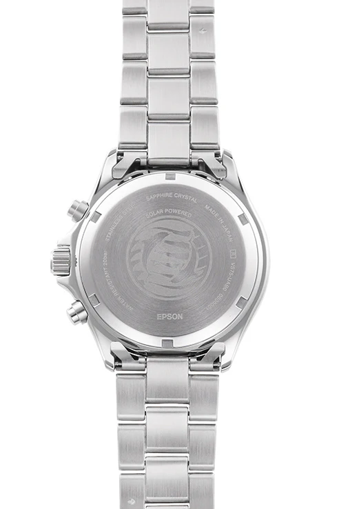 Orient Men's Sports Mako Diver Design Chronograph Solar Powered Metal Band Watch RN-TX0204E - Image 3