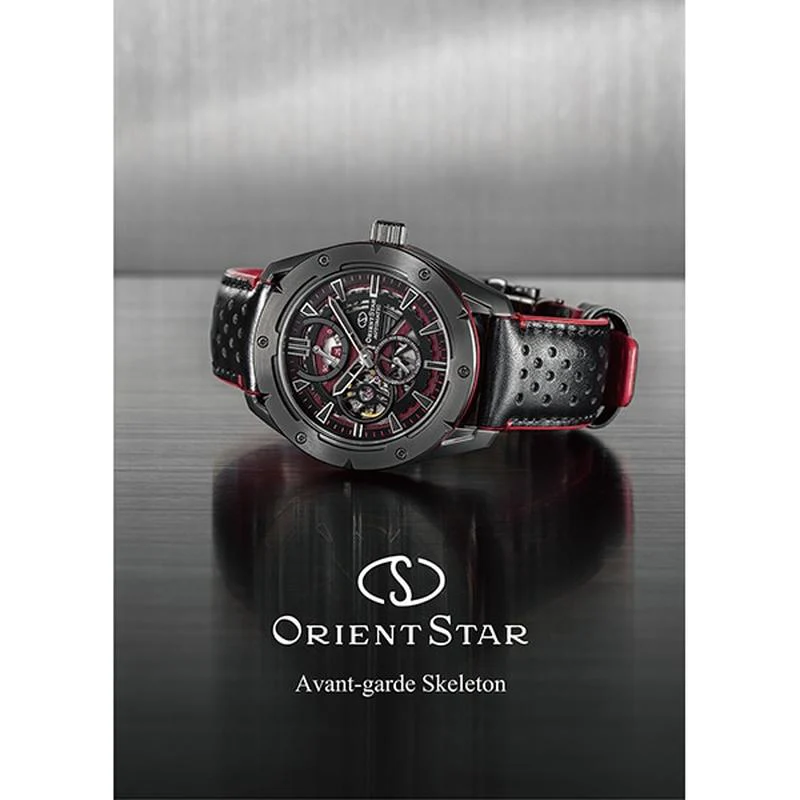 Orient Star Contemporary Avant-Garde Skeleton Automatic Men's Watch with Leather Strap, RK-AV0A03B - Image 5