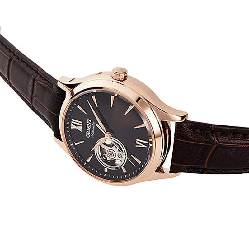 Orient Women's Classic Semi-Skeleton Automatic Leather Band Watch RN-AG0727Y - Image 4