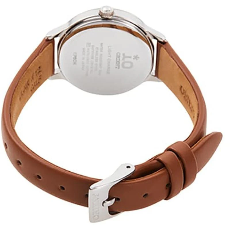 Orient Women's iO Natural & Plain Solar Powered Leather Band Watch RN-WG0413S - Image 2