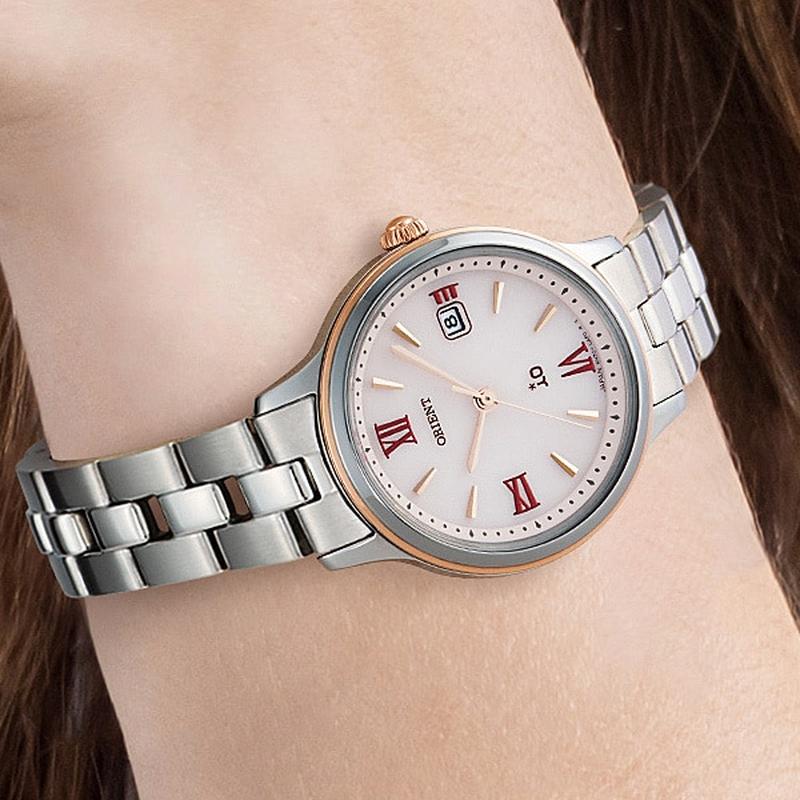 Orient Women's iO NATURAL&PLAIN Solar Powered Metal Band Watch RN-WG0006P - Image 4
