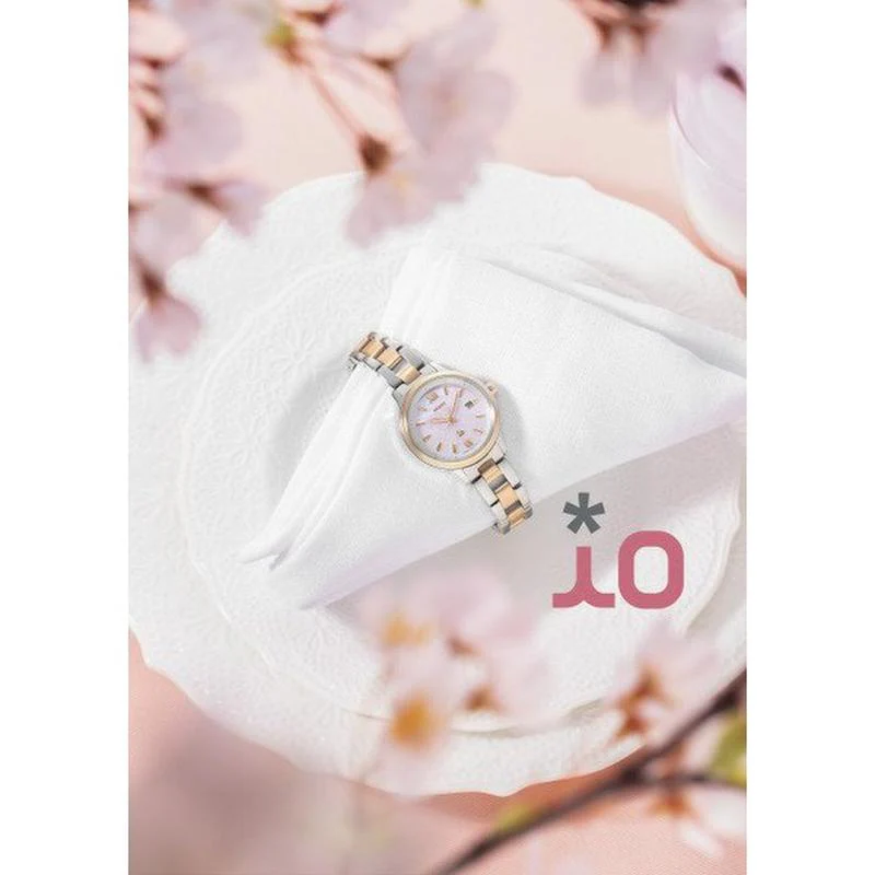 Orient Women's iO NATURAL&PLAIN White Mother-of-Pearl Dial Solar Powered Metal Band RN-WG0415A - Image 3