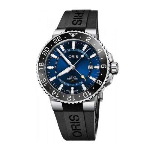 ORIS 79877544135424 Men's Rubber GMT Stylish Design Water Resistant Swiss Movement