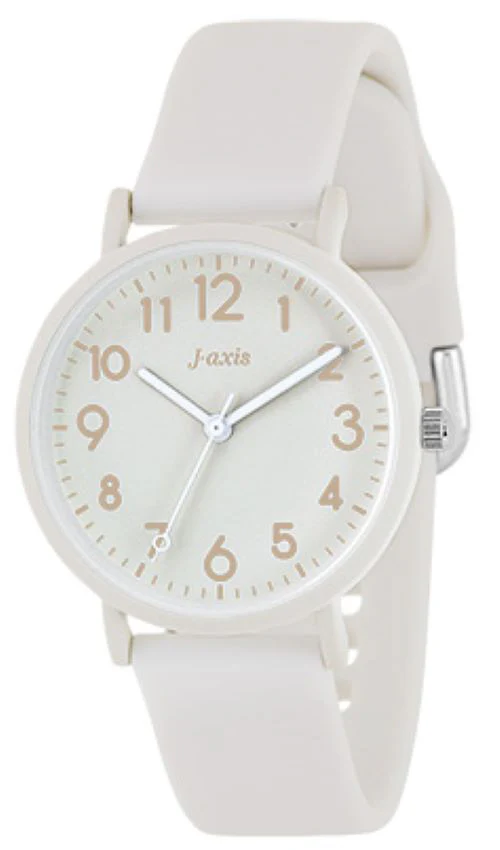 OTHER CF2D0006-GY Stylish Women's Watch Pastel Color Silicone Rubber Band Gray Elegant Design Lightweight Comfort