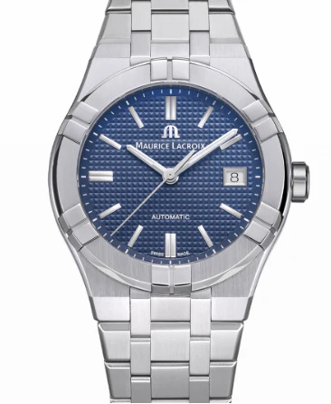 Other Overseas Manufacturers AI6007-SS002-430-1 Automatic Date 39mm Blue Stainless Steel Water Resistant Elegant Design