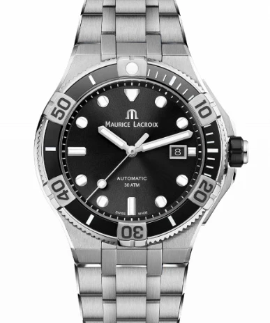 Other Overseas Manufacturers AI6058-SS002-330-1 Automatic Movement 43mm Black Dial Stainless Steel Case Water Resistant