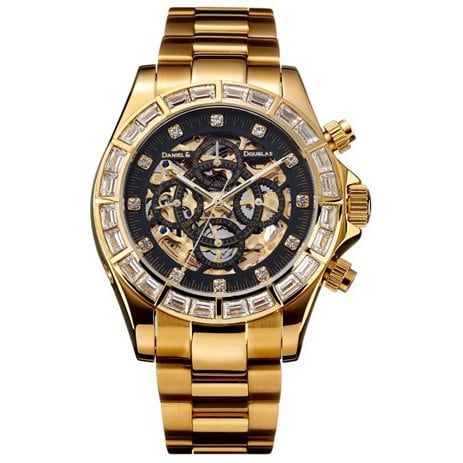 Other Overseas Manufacturers DDT802DG-BK4 Automatic Movement Water Resistant Stainless Steel Case Elegant Design 1 Year
