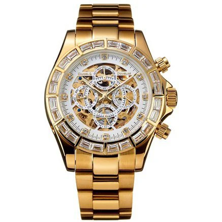 Other Overseas Manufacturers DDT802DG-WH4 Automatic Movement Water Resistant Stainless Steel Elegant Design 1-Year